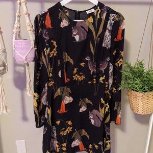 Sunday Best Aritzia Dress with Animal and Flower Pattern NEVER WORN